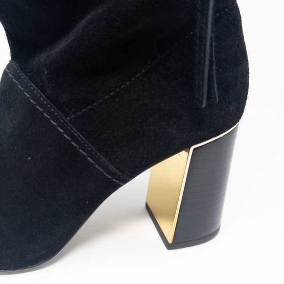 Tory Burch Gigi Slouch Knot Suede Boots 85 MM Size 8.5 Bootie - Picture 3 of 9